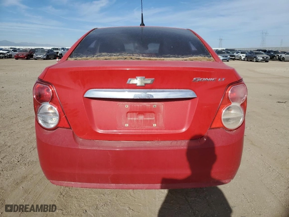 2013 Chevrolet Sonic LT with VIN 1G1JC5SG3D4183985, listed as a Copart auction lot 52652935 with 153,295 mi miles and Clean Title. Bid and sale history available at carsss.com. Image 6.
