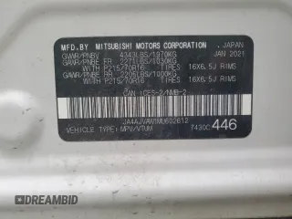 2021 Mitsubishi Outlander Sport SE with VIN JA4AJVAW1MU602612, listed as a Copart auction lot 62534435 with 100,988 mi miles and Salvage title. Bid and sale history available at DreamBid. Image 14.
