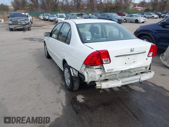 2003 Honda Civic LX with VIN 1HGES16593L032331, listed as a IAAI auction lot 41911396 with 83,778 mi miles. Bid and sale history available at carsss.com. Image 3.