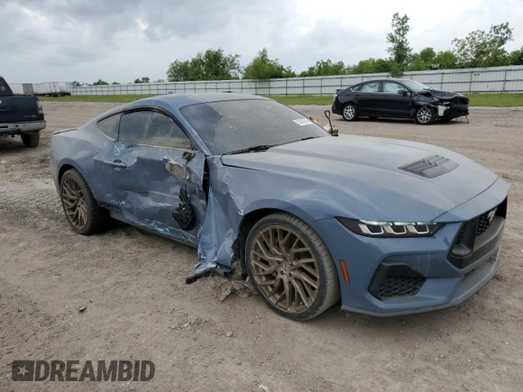 2024 Ford Mustang GT with VIN 1FA6P8CF9R5422018, listed as a Copart auction lot 53167825 with Not provided miles and Salvage title. Bid and sale history available at DreamBid. Image 4.