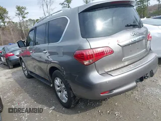 2012 Infiniti QX56 8-passenger with VIN JN8AZ2ND7C9716559, listed as a IAAI auction lot 41465078 with 184,373 mi miles and . Bid and sale history available at DreamBid. Image 3.