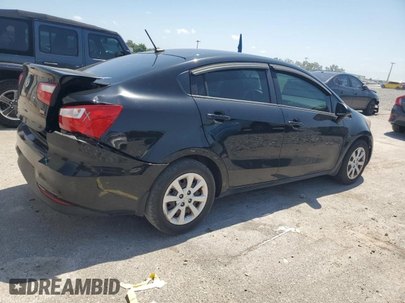 2017 Kia Rio LX with VIN KNADM4A34H6098719, listed as a Copart auction lot 50865265 with 109,608 mi miles and Salvage Title. Bid and sale history available at carsss.com. Image 3.