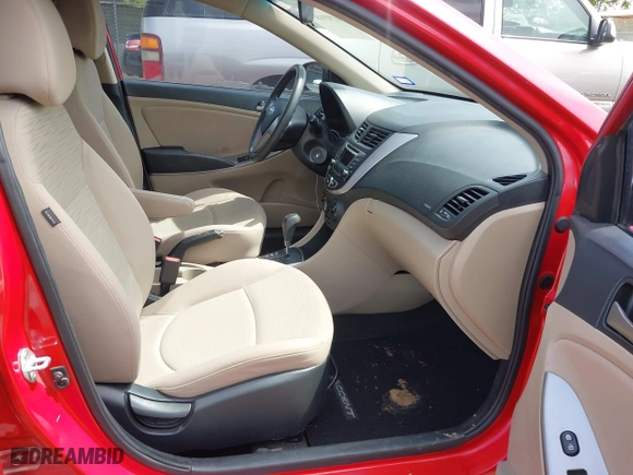 2017 Hyundai Accent SE with VIN KMHCT4AE0HU254605, listed as a IAAI auction lot 41909487 with 52,685 mi miles. Bid and sale history available at carsss.com. Image 5.
