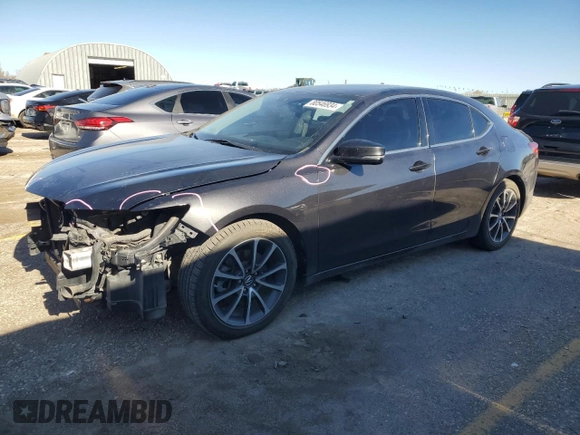 2015 Acura TLX V6 Tech with VIN 19UUB2F57FA001421, listed as a Copart auction lot 80546934 with 89,233 mi miles and Salvage Title. Bid and sale history available at carsss.com. Image 1.