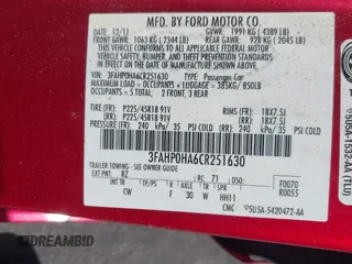 2012 Ford Fusion SE with VIN 3FAHP0HA6CR251630, listed as a IAAI auction lot 42171576 with 97,663 mi miles and . Bid and sale history available at carsss.com. Image 9.