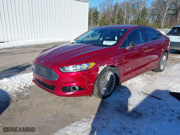 2014 Ford Fusion Titanium Hybrid with VIN 3FA6P0RUXER289087, listed as a IAAI auction lot 41418491 with 126,849 mi miles. Bid and sale history available at carsss.com. Image 17.