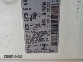2016 Nissan Rogue SV z VIN 5N1AT2MVXGC798900, wystawiony jako Copart lot #58098955 z przebiegiem 96 011 mil mil oraz Szkoda całkowita • Salvage title. Historia ofert i sprzedaży dostępna na DreamBid. Obrazek 13.