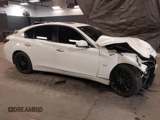 2018 Infiniti Q50 Luxe z VIN JN1EV7AR8JM440624, wystawiony jako IAAI lot #41008325 z przebiegiem 70 608 mil mil oraz . Historia ofert i sprzedaży dostępna na DreamBid. Obrazek 1.
