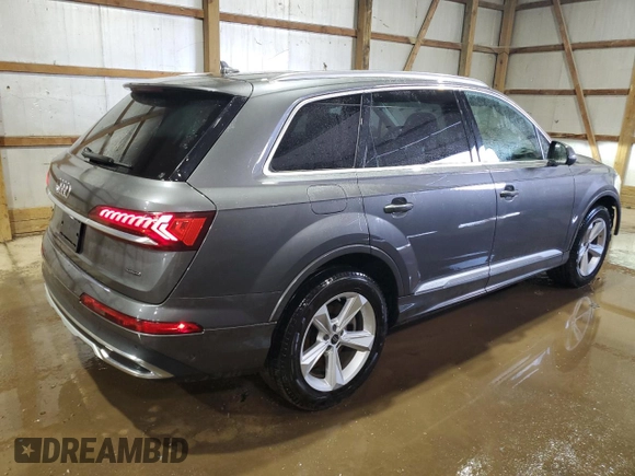 2024 Audi Q7 Premium Plus with VIN WA1LCBF71RD006474, listed as a Copart auction lot 62633915 with 33,316 mi miles and Clean title. Bid and sale history available at DreamBid. Image 3.