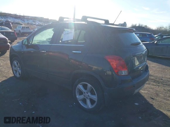 2015 Chevrolet Trax LTZ with VIN KL7CJTSB0FB151750, listed as a IAAI auction lot 41408991 with 147,349 mi miles. Bid and sale history available at carsss.com. Image 3.
