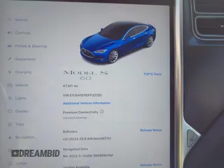 2014 Tesla Model S 60 с VIN 5YJSA1S11EFP32325, выставлен на аукционе IAAI как лот 40823219 с пробегом 47 911 миль миль и . История ставок и продаж доступна на DreamBid. Изображение 7.