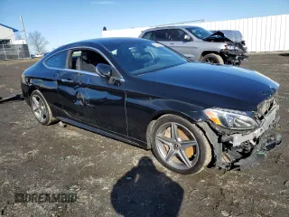 2018 Mercedes-Benz C 300 with VIN WDDWJ4KB4JF681717, listed as a Copart auction lot 45214955 with 153,470 mi miles and Salvage title. Bid and sale history available at DreamBid. Image 4.