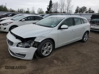 2015 Volvo V60 with VIN YV1612SB2F1197350, listed as a Copart auction lot 56673535 with 132,029 mi miles and Salvage title. Bid and sale history available at DreamBid. Image 1.
