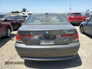 2005 BMW 7 Series with VIN WBAGL63545DP74927, listed as a Copart auction lot 58099475 with 81,387 mi miles and Clean title. Bid and sale history available at DreamBid. Image 6.