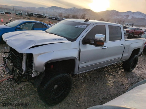2015 Chevrolet Silverado 3500HD LTZ with VIN 1GC4K0E82FF634054, listed as a Copart auction lot 85249714 with 121,703 mi miles and Salvage Title. Bid and sale history available at carsss.com. Image 1.