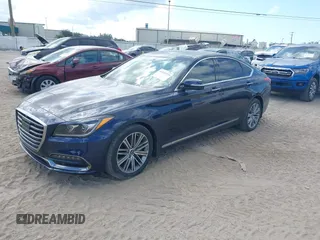 2019 Genesis G80 3.8L with VIN KMHGN4JE1KU299376, listed as a IAAI auction lot 41524733 with 7,659 mi miles. Bid and sale history available at carsss.com. Image 2.