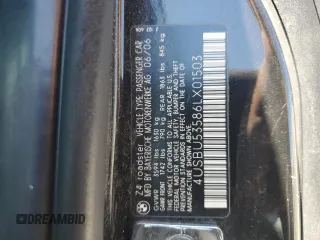 2006 BMW Z4 3.0si z VIN 4USBU53586LX01503, wystawiony jako Copart lot #64244495 z przebiegiem 116 616 mil mil oraz Szkoda całkowita • Salvage title. Historia ofert i sprzedaży dostępna na DreamBid. Obrazek 12.