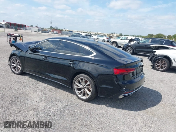2021 Audi A5 Sportback Premium with VIN WAUABCF53MA036944, listed as a IAAI auction lot 38746591 with 35,881 mi miles. Bid and sale history available at carsss.com. Image 3.