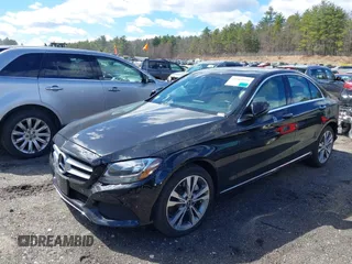 2018 Mercedes-Benz C with VIN WDDWF4KB0JR390244, listed as a IAAI auction lot 41861858 with 21,932 mi miles. Bid and sale history available at carsss.com. Image 2.