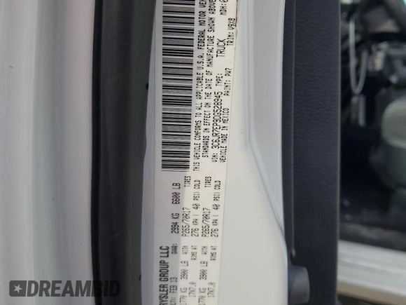 2013 Ram 1500 SLT z VIN 3C6JR7EP9DG528945, wystawiony jako Copart lot #57065605 z przebiegiem 148 498 mil mil oraz Czysty tytuł • Clean title. Historia ofert i sprzedaży dostępna na DreamBid. Obrazek 12.