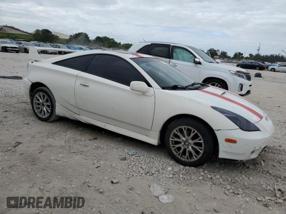 2002 Toyota Celica GT with VIN JTDDR32T020123915, listed as a Copart auction lot 81512724 with 194,756 mi miles and Salvage Title. Bid and sale history available at carsss.com. Image 4.