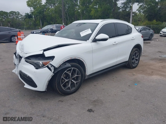 2019 Alfa Romeo Stelvio Ti Sport with VIN ZASPAKBN4K7C43960, listed as a IAAI auction lot 41328453 with 1 mi miles. Bid and sale history available at carsss.com. Image 17.