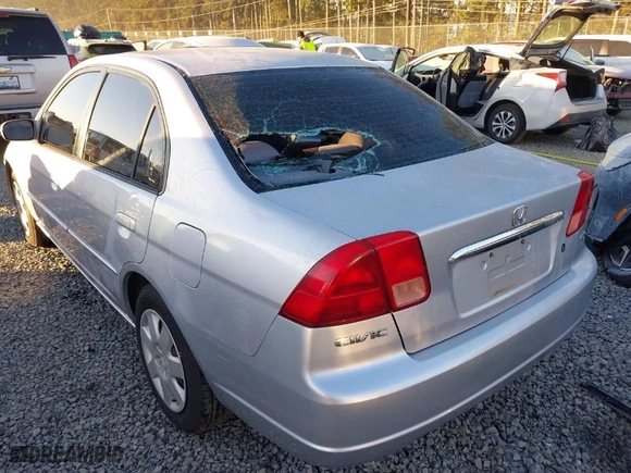 2001 Honda Civic EX with VIN 1HGES26791L067472, listed as a IAAI auction lot 41352577 with 190,019 mi miles. Bid and sale history available at carsss.com. Image 6.