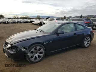 2007 BMW 6 Series 650i with VIN WBAEH13577CR46470, listed as a Copart auction lot 81734804 with 173,548 mi miles and Salvage Title. Bid and sale history available at carsss.com. Image 1.