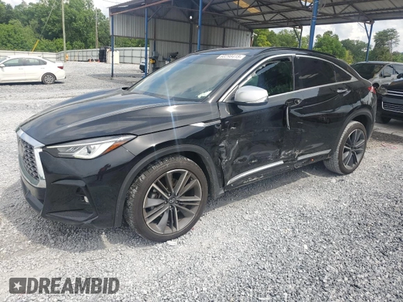 2024 Infiniti QX55 Luxe z VIN 3PCAJ5JR7RF111848, wystawiony jako Copart lot #60298415 z przebiegiem 32 458 mil mil oraz Szkoda całkowita • Salvage title. Historia ofert i sprzedaży dostępna na DreamBid. Obrazek 1.