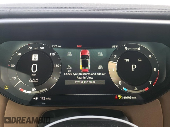 2023 Land Rover Range Rover Sport SE with VIN SAL1P9EU1PA140295, listed as a Copart auction lot 49953815 with 10,106 mi miles and Salvage Title. Bid and sale history available at DreamBid. Image 9.