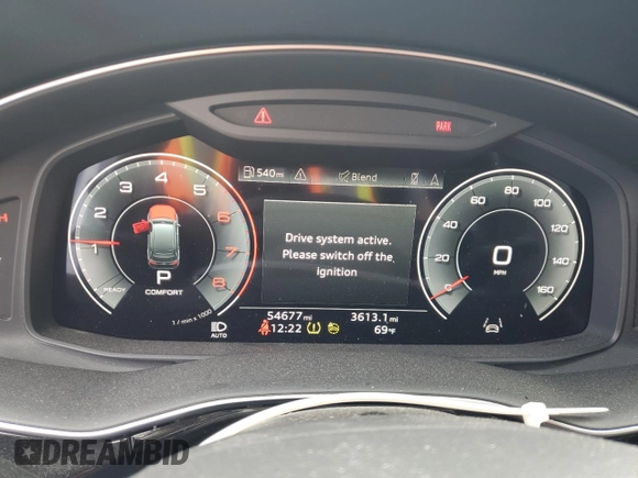 2022 Audi Q7 Premium Plus with VIN WA1LXBF75ND002720, listed as a Copart auction lot 54001815 with 54,677 mi miles and Salvage title. Bid and sale history available at DreamBid. Image 9.