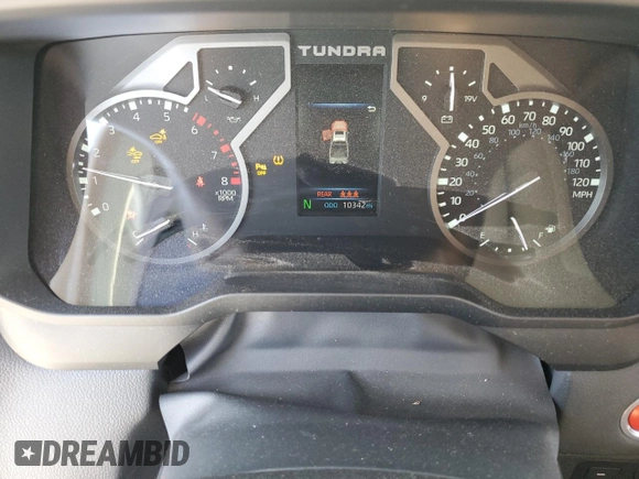 2023 Toyota Tundra Limited with VIN 5TFJA5DB6PX101006, listed as a Copart auction lot 59743765 with 10,342 mi miles and Salvage title. Bid and sale history available at DreamBid. Image 9.