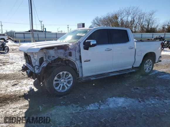 2023 Chevrolet Silverado 1500 LTZ with VIN 2GCUDGEDXP1107968, listed as a Copart auction lot 88085805 with 12,684 mi miles and Salvage Title. Bid and sale history available at carsss.com. Image 1.