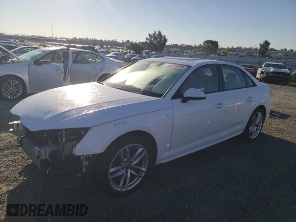 2017 Audi A4 Season of Audi ultra Premium with VIN WAUKMAF49HN047603, listed as a Copart auction lot 50224185 with 48,112 mi miles and Salvage Title. Bid and sale history available at carsss.com. Image 1.