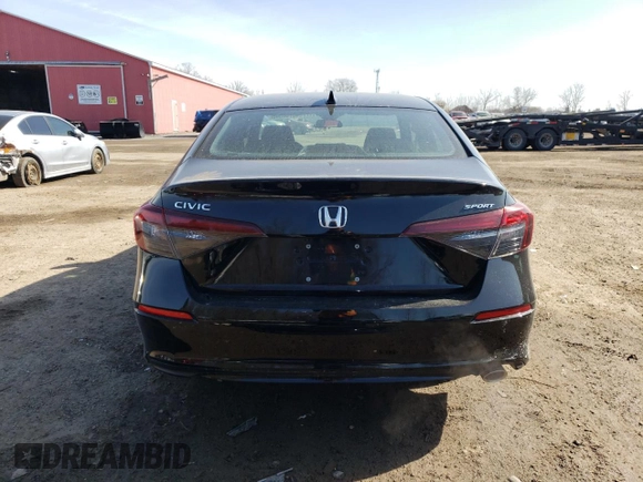 2025 Honda Civic Sport with VIN 2HGFE2F54SH101309, listed as a Copart auction lot 48786545 with 41,603 mi miles and Salvage title. Bid and sale history available at DreamBid. Image 6.