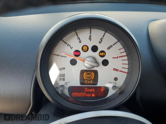 2012 MINI Countryman S with VIN WMWZC5C51CWL57074, listed as a Copart auction lot 53386715 with 55,857 mi miles and Salvage Title. Bid and sale history available at DreamBid. Image 9.
