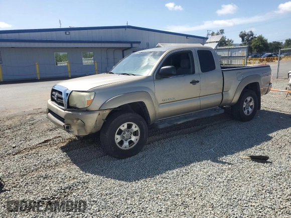 2005 Toyota Tacoma PreRunner with VIN 5TETU62N55Z008390, listed as a Copart auction lot 56632095 with 252,647 mi miles and Salvage title. Bid and sale history available at DreamBid. Image 1.