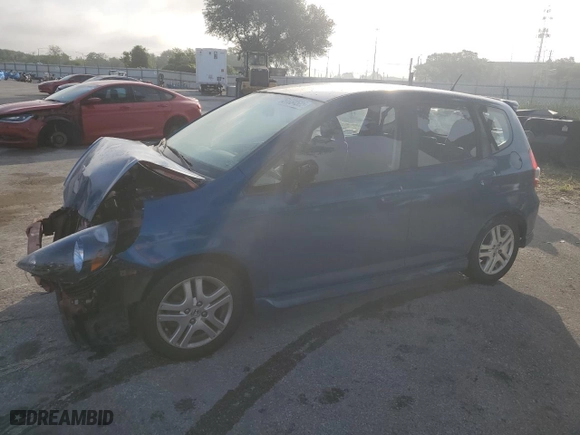 2007 Honda Fit Sport with VIN JHMGD38667S030226, listed as a Copart auction lot 51034525 with 173,929 mi miles and Salvage Title. Bid and sale history available at carsss.com. Image 1.