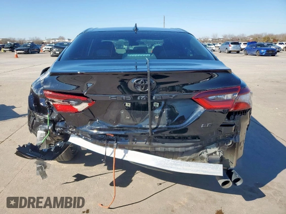 2024 Toyota Camry SE with VIN 4T1G11AK9RU192828, listed as a Copart auction lot 48491705 with 22,271 mi miles and Salvage Title. Bid and sale history available at carsss.com. Image 6.