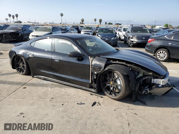 2022 Porsche Taycan GTS with VIN WP0AD2Y10NSA59551, listed as a Copart auction lot 36894013 with 5,593 mi miles and . Bid and sale history available at DreamBid. Image 4.