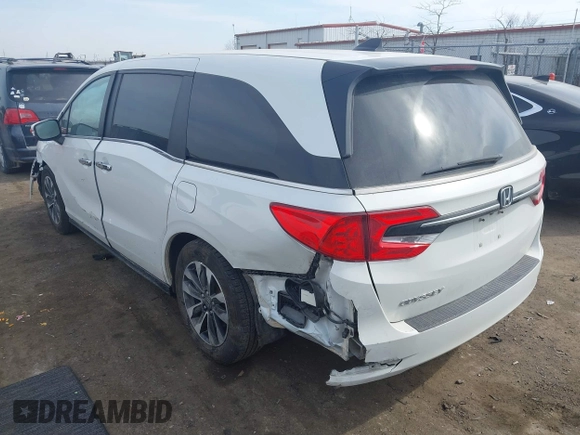 2022 Honda Odyssey EX-L with VIN 5FNRL6H7XNB043658, listed as a IAAI auction lot 41800437 with 45,245 mi miles and . Bid and sale history available at DreamBid. Image 3.