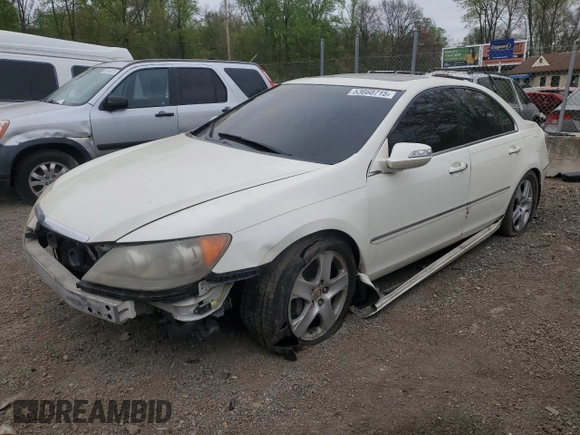 2005 Acura RL with VIN JH4KB16585C014180, listed as a Copart auction lot 53660715 with 0 mi miles and Salvage Title. Bid and sale history available at carsss.com. Image 1.