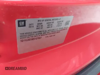2014 Chevrolet Corvette Z51 3LT z VIN 1G1YL2D79E5127667, wystawiony jako IAAI lot #41944294 z przebiegiem 39 423 mil mil oraz . Historia ofert i sprzedaży dostępna na DreamBid. Obrazek 9.