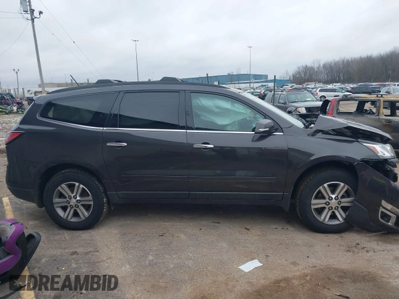 2015 Chevrolet Traverse LT with VIN 1GNKVGKD2FJ230054, listed as a IAAI auction lot 41211551 with 121,466 mi miles and . Bid and sale history available at DreamBid. Image 14.