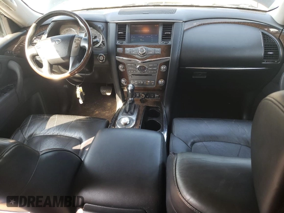 2011 Infiniti QX56 8-passenger with VIN JN8AZ2NC3B9301292, listed as a Copart auction lot 64829454 with 175,001 mi miles and Salvage Title. Bid and sale history available at carsss.com. Image 8.
