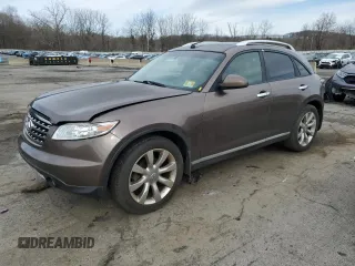 2007 Infiniti FX35 with VIN JNRAS08W77X206652, listed as a Copart auction lot 52833995 with 202,468 mi miles and Clean Title. Bid and sale history available at carsss.com. Image 1.