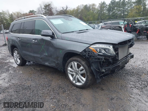 2018 Mercedes-Benz GLS 450 z VIN 4JGDF6EE5JB106257, wystawiony jako IAAI lot #42187413 z przebiegiem 104 217 mil mil oraz . Historia ofert i sprzedaży dostępna na DreamBid. Obrazek 1.