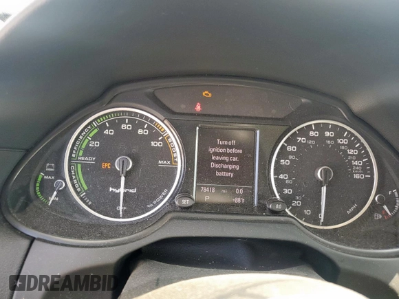 2013 Audi Q5 Hybrid Prestige with VIN WA1C8AFP3DA083322, listed as a Copart auction lot 59715215 with 78,418 mi miles and Clean title. Bid and sale history available at DreamBid. Image 9.