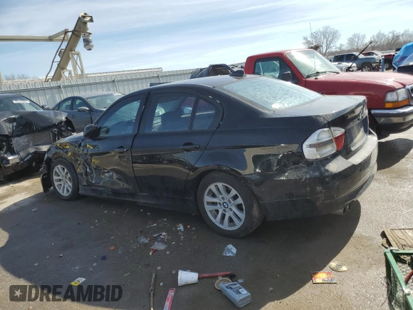 2007 BMW 3 Series 328i with VIN WBAVA37557NL12699, listed as a Copart auction lot 46258735 with 173,338 mi miles and Salvage title. Bid and sale history available at DreamBid. Image 2.