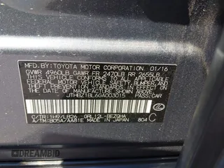 2016 Lexus GS 350 with VIN JTHBZ1BL6GA003015, listed as a IAAI auction lot 41749740 with 35,860 mi miles. Bid and sale history available at carsss.com. Image 9.